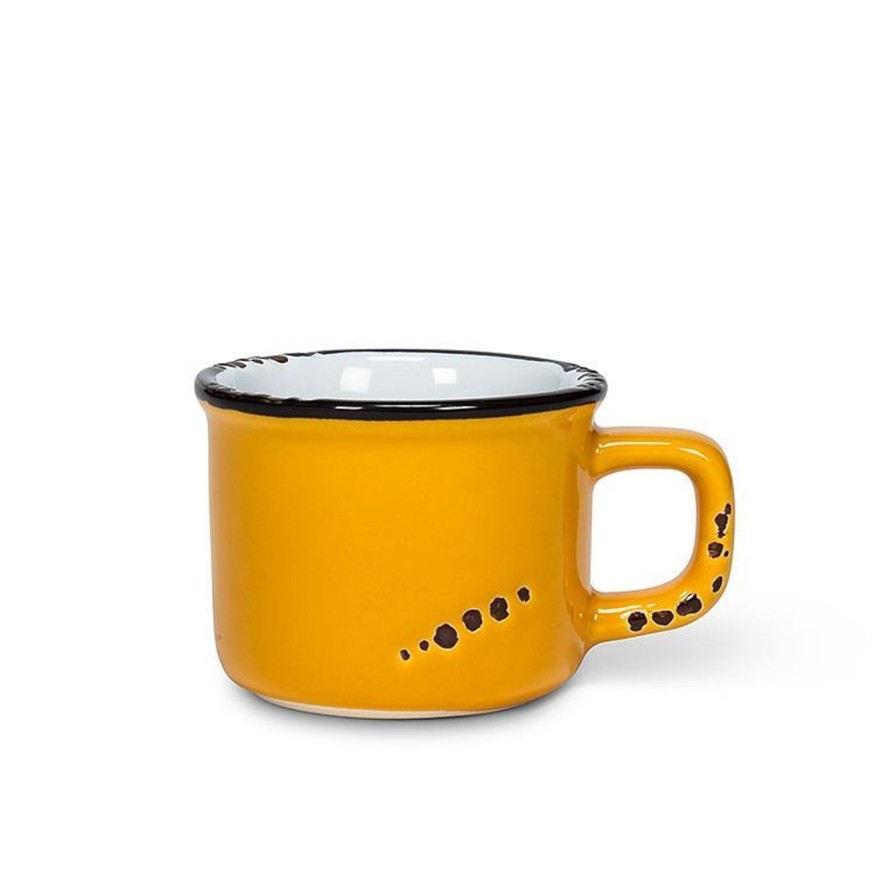 Kitchen Kept Shop | Enamel Espresso Mug-Ochre