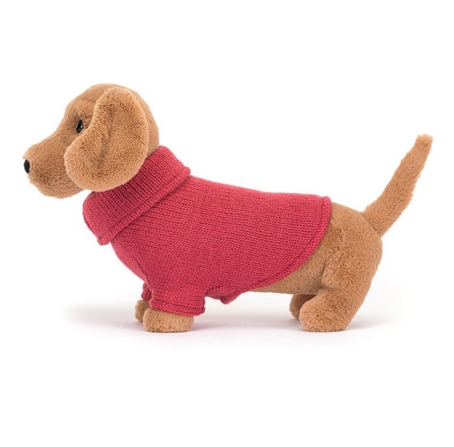 Family Life Kept Shop | Jellycat-Pink Sweater Sausage Dog